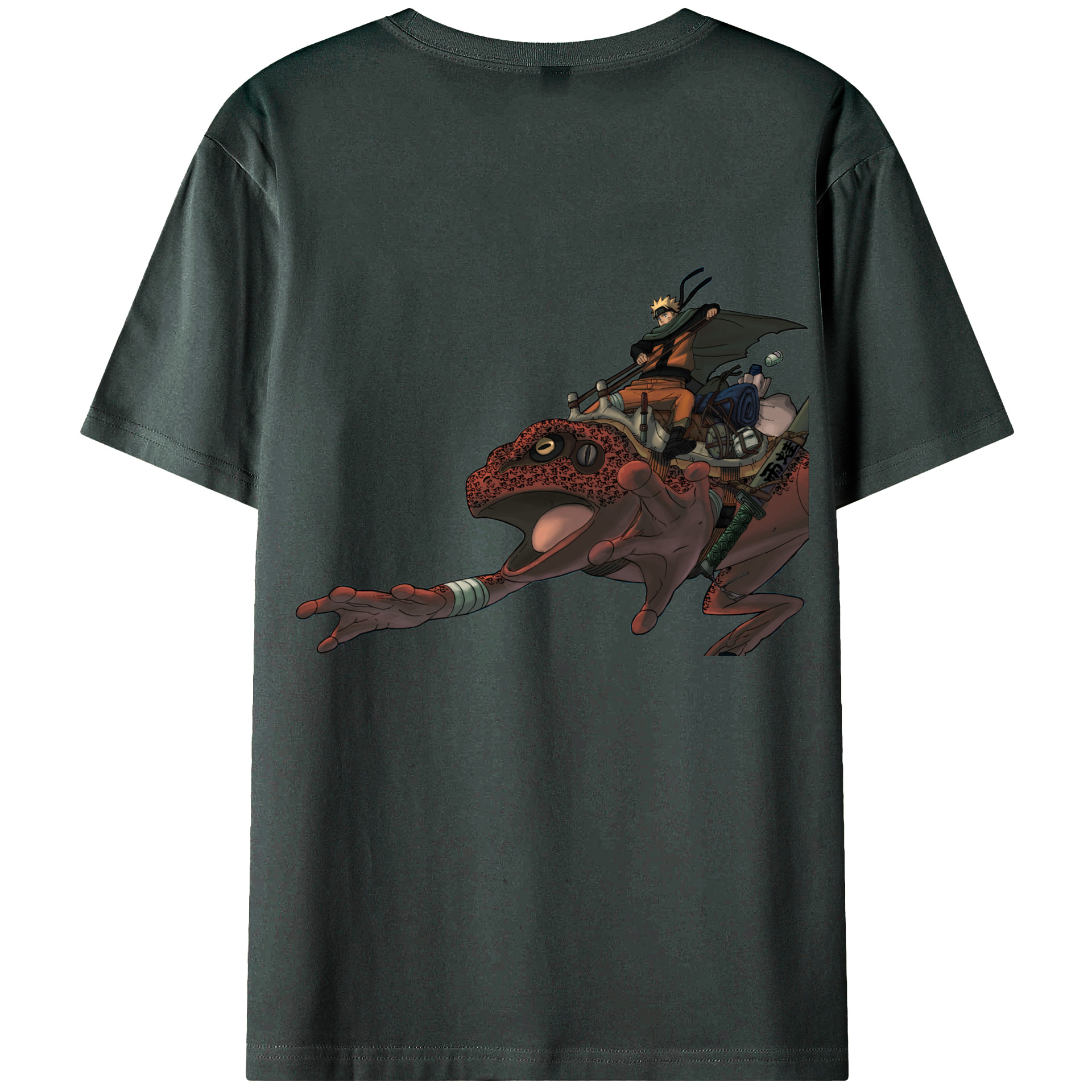 （画像用） NARUTO -ナルト- うずまき ナルト Uzumaki Naruto 綿100％ メンズ半袖Tシャツ（バックプリント） 通気性